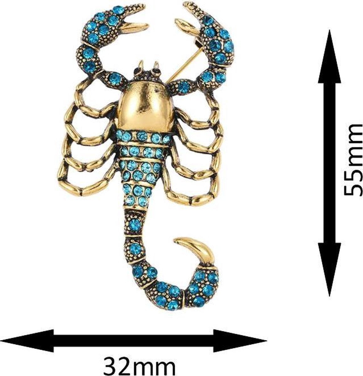 Crystal Scorpion Brooch