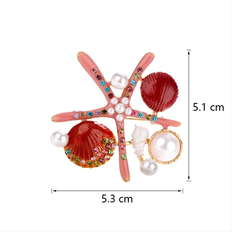 Pearl Starfish Brooch