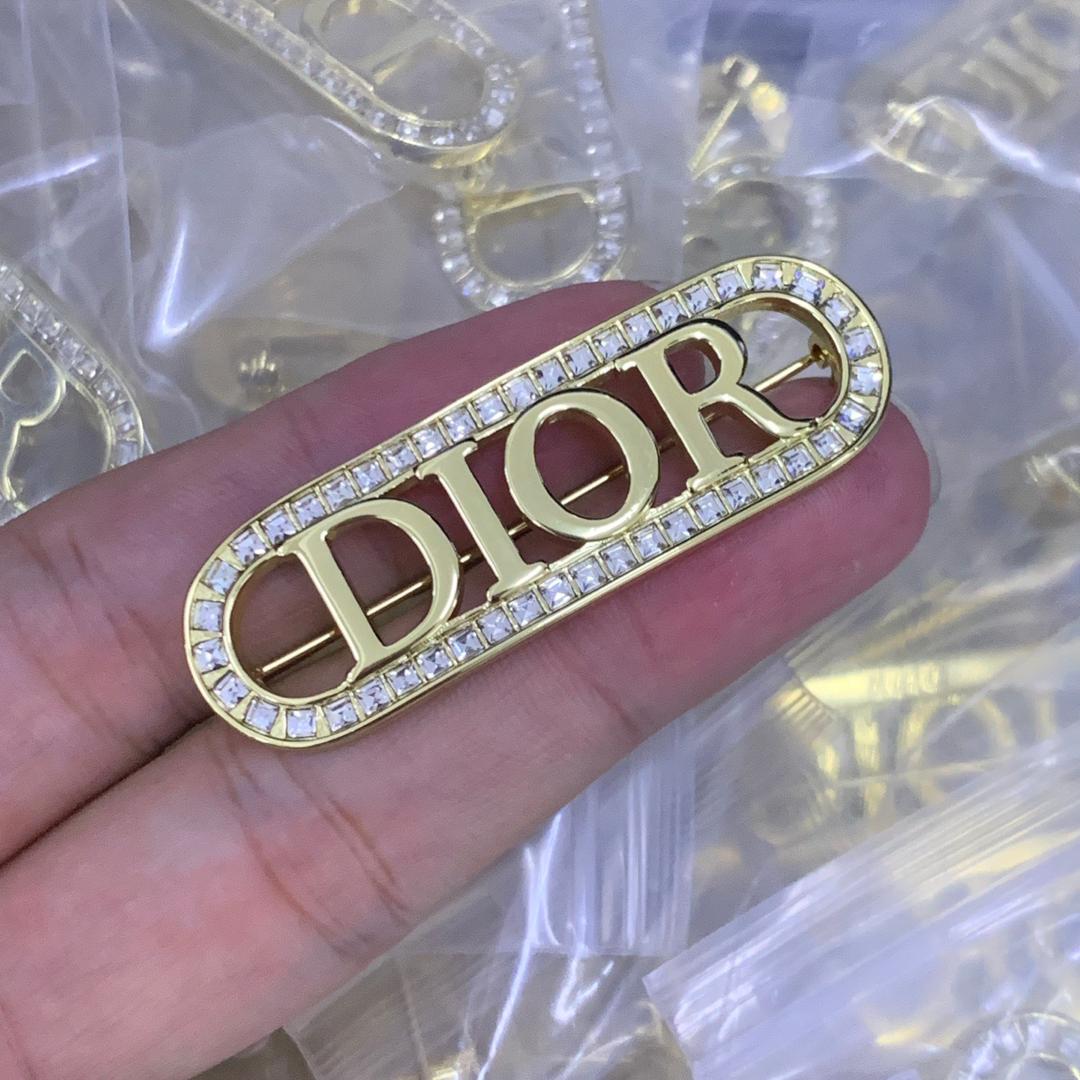 Dior Brooch Original mirror-finish stainless steel (stamped/branded)