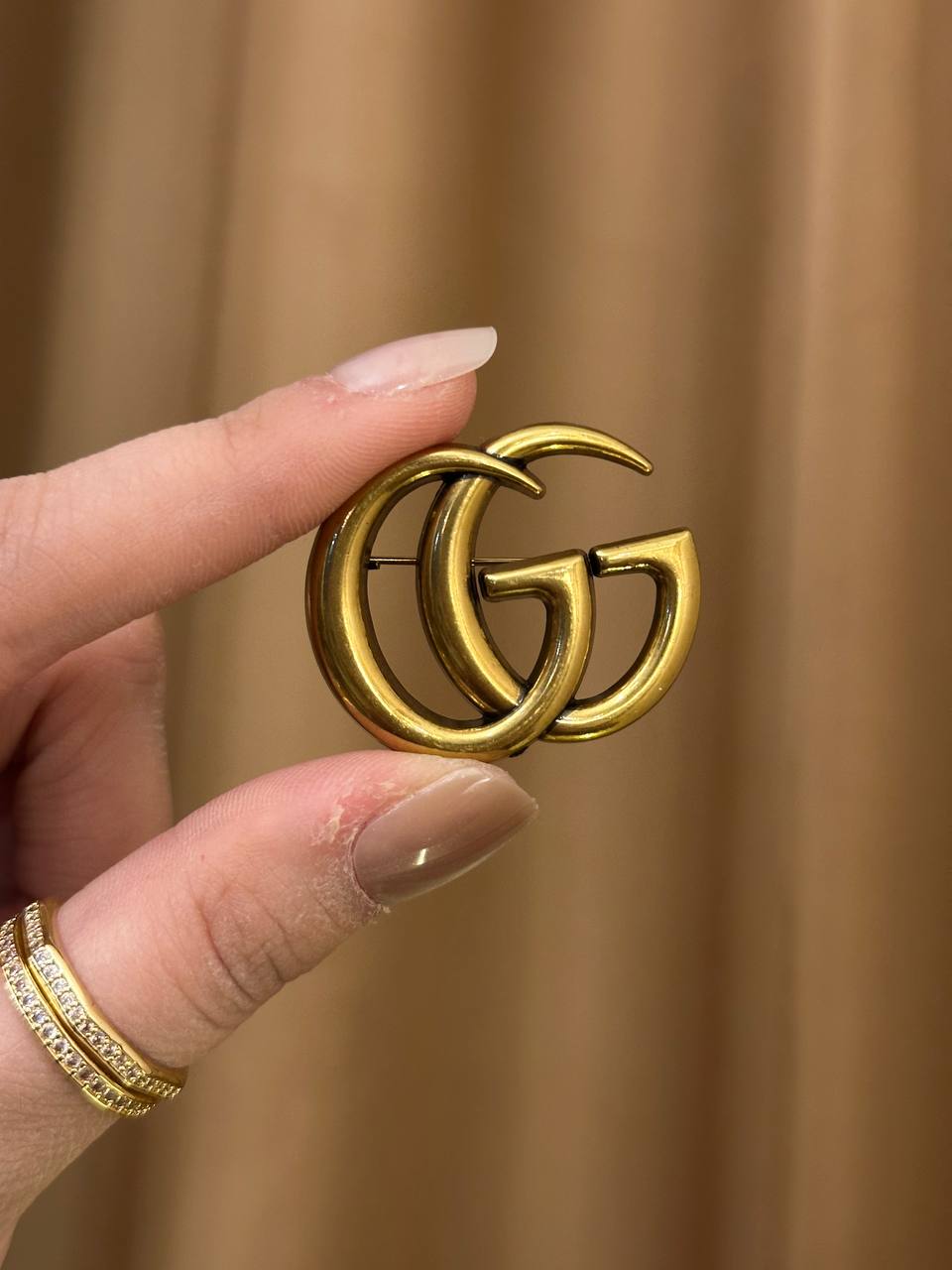 GgBrooch Original mirror-finish stainless steel (stamped/branded)
