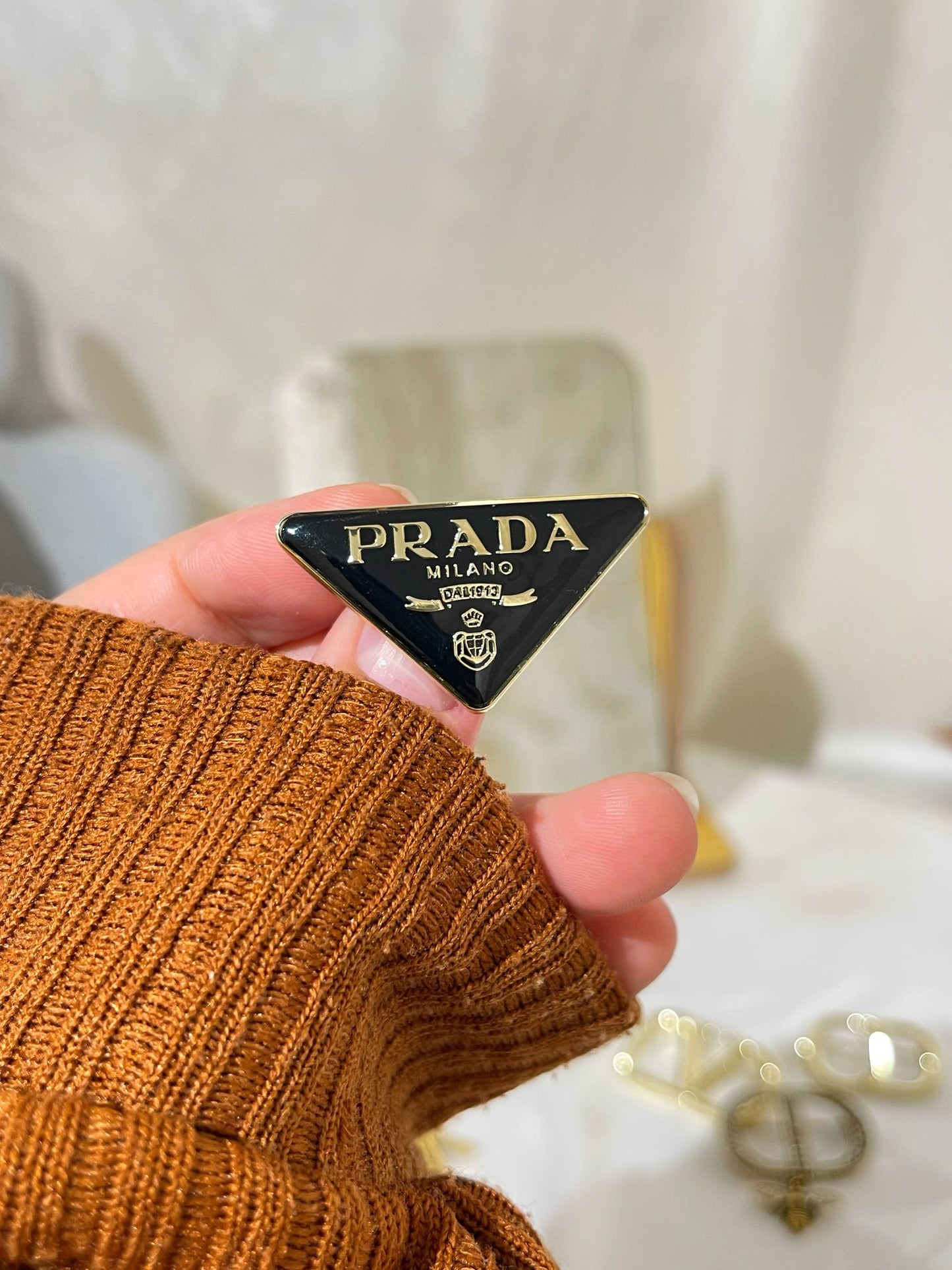 Black Triangle Brooch