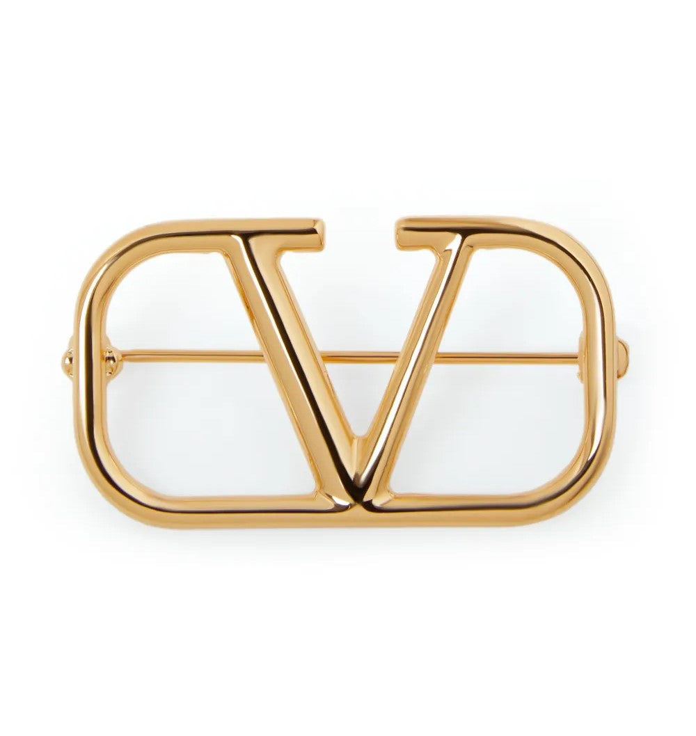 Valentino Brooch Original mirror-finish stainless steel (stamped/branded)