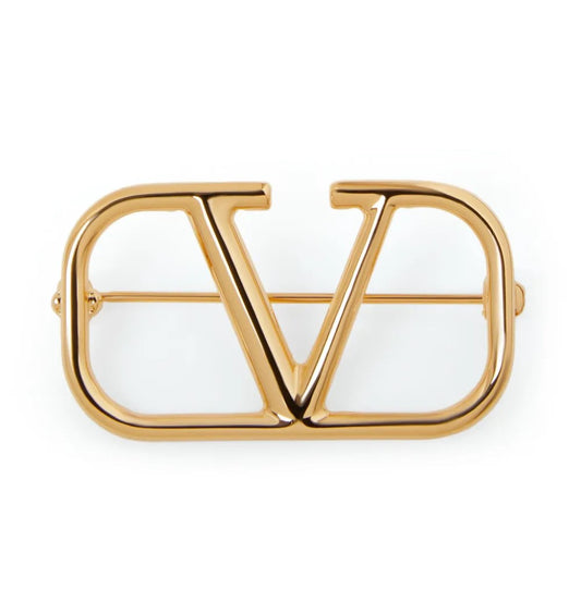 Valentino Brooch Original mirror-finish stainless steel (stamped/branded)