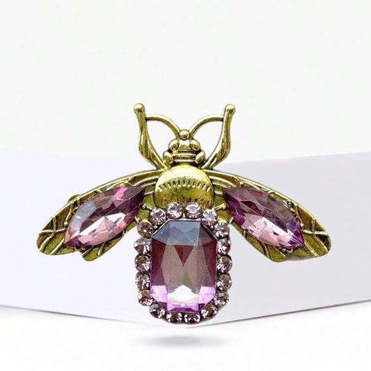 Purple Bee Brooch