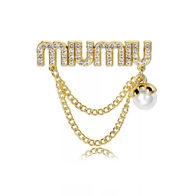 Pearl Chain Brooch