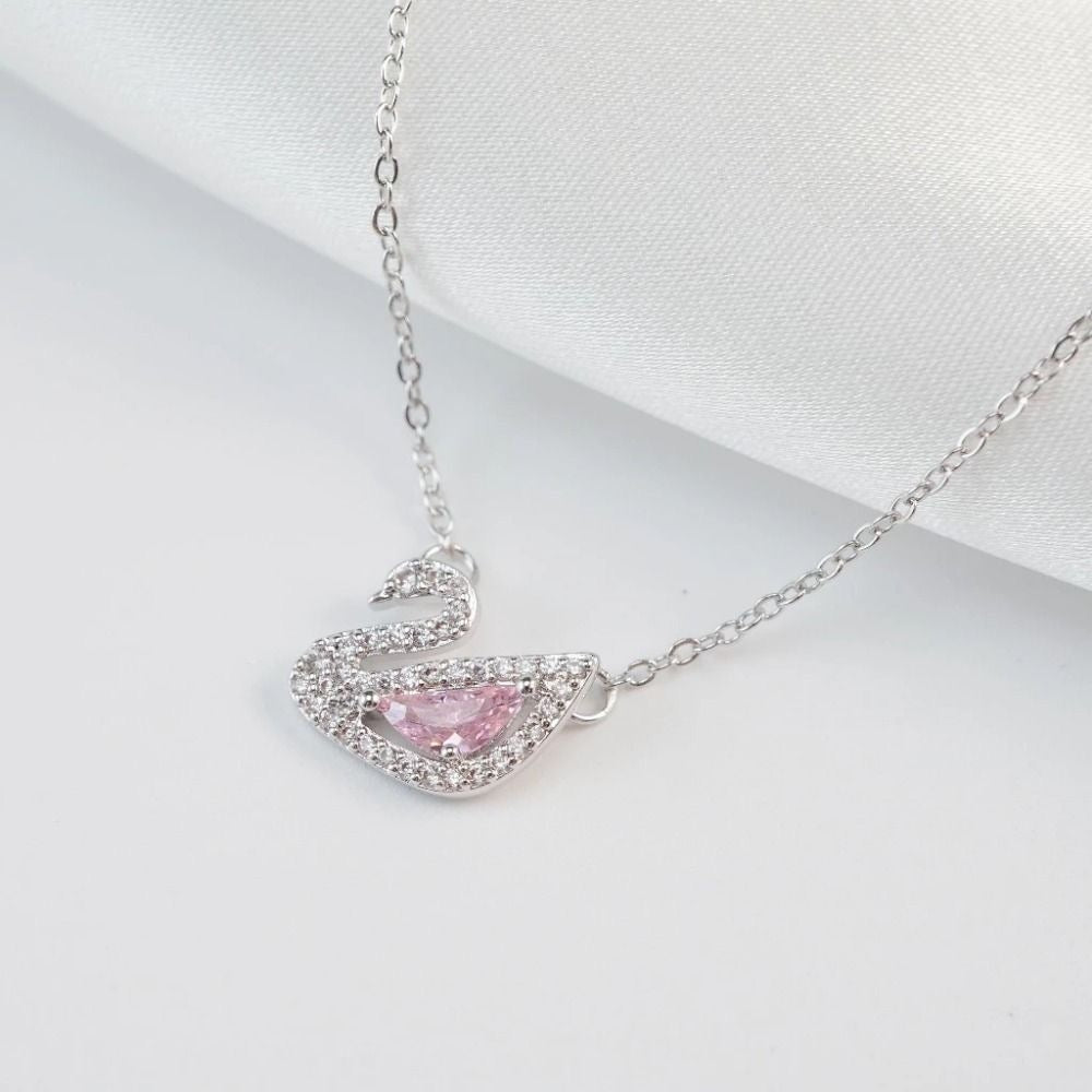 Swan silver pink