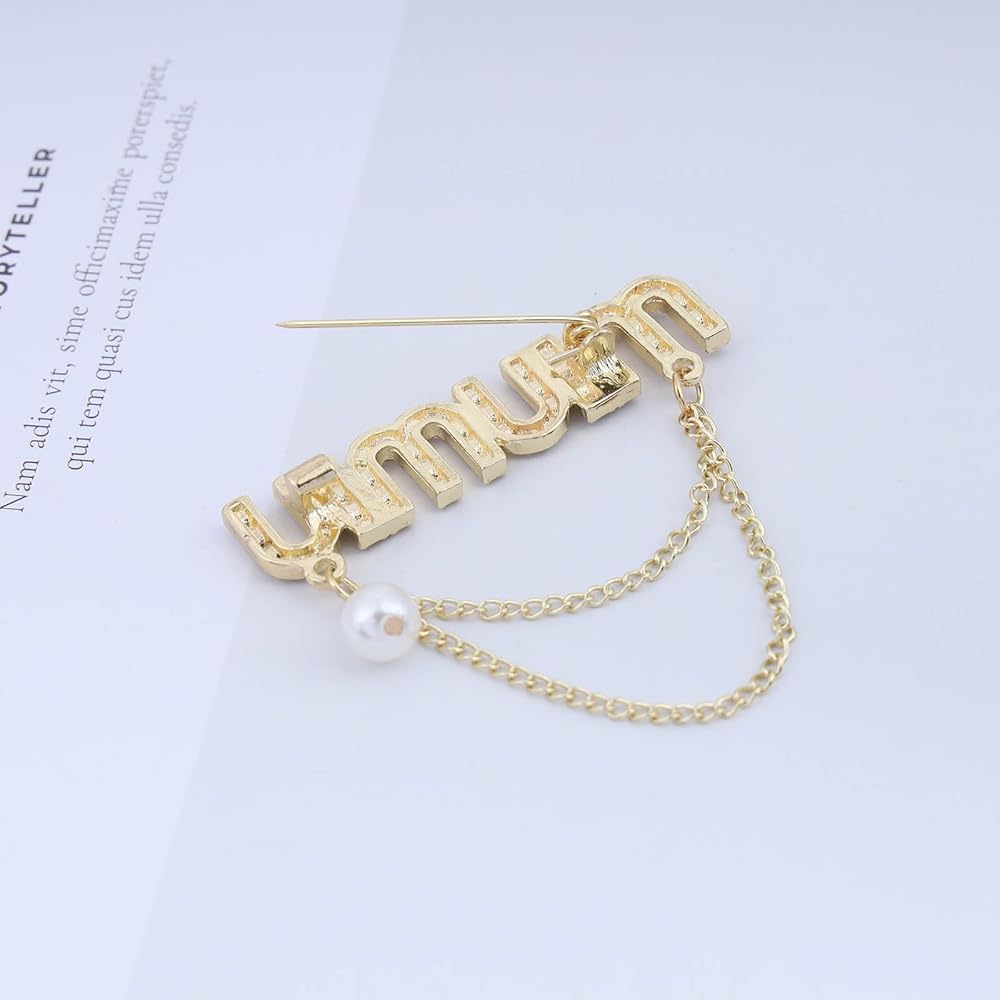 Pearl Chain Brooch