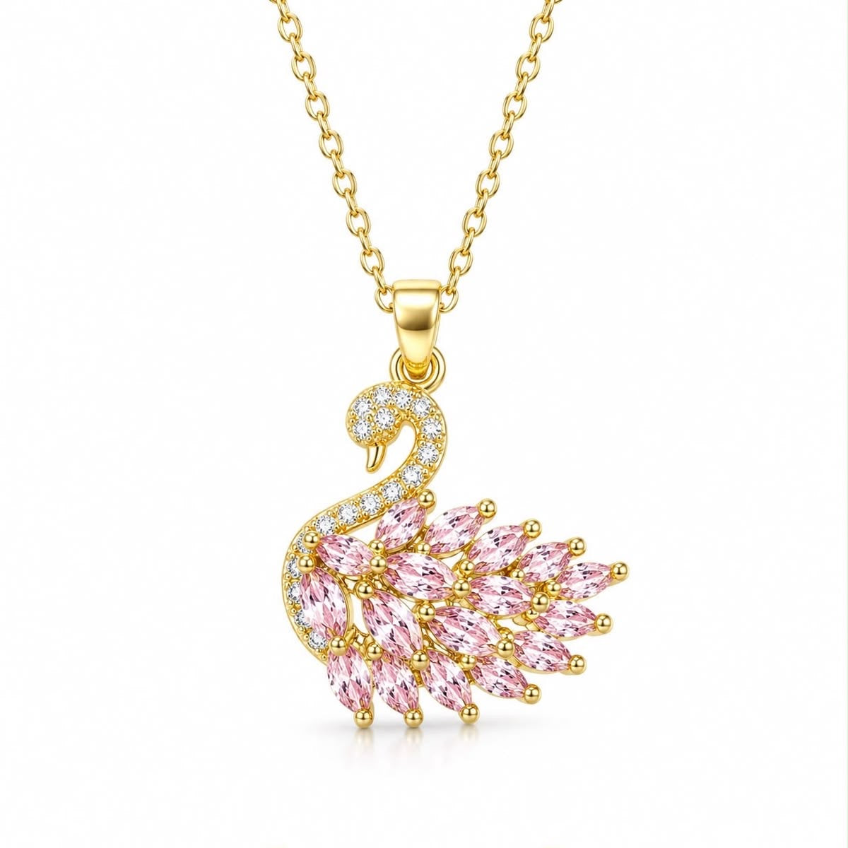Swan gold pink