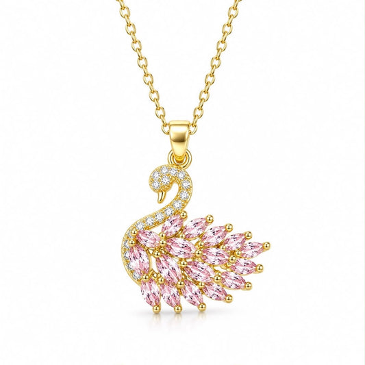 Swan gold pink