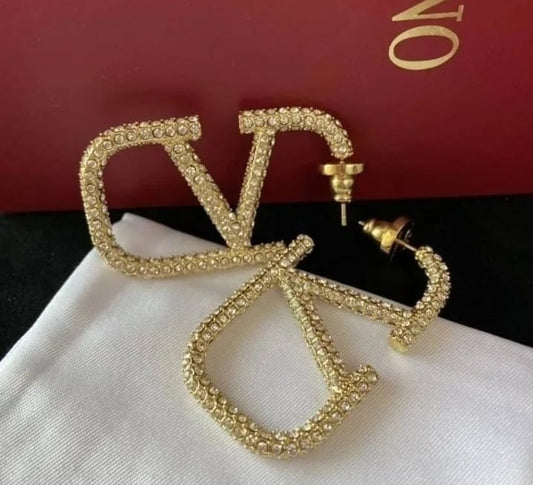 Sparkly Letter Earrings