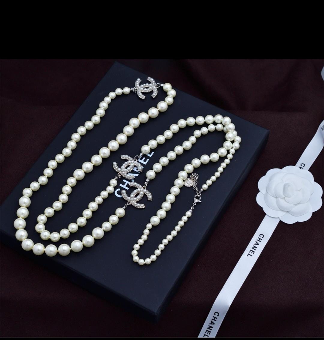 CC Pearl Strand Necklace