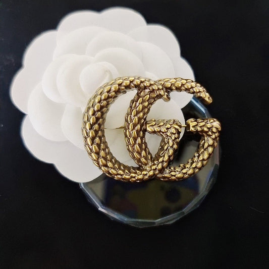 Textured GG Brooch