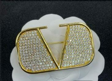 Valentino Brooch Original mirror-finish stainless steel (stamped/branded)