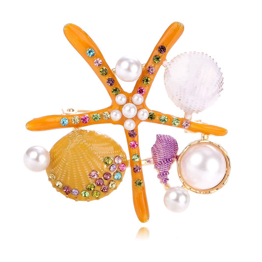 Pearl Starfish Brooch