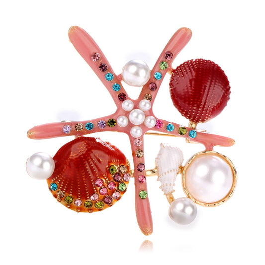 Pearl Starfish Brooch