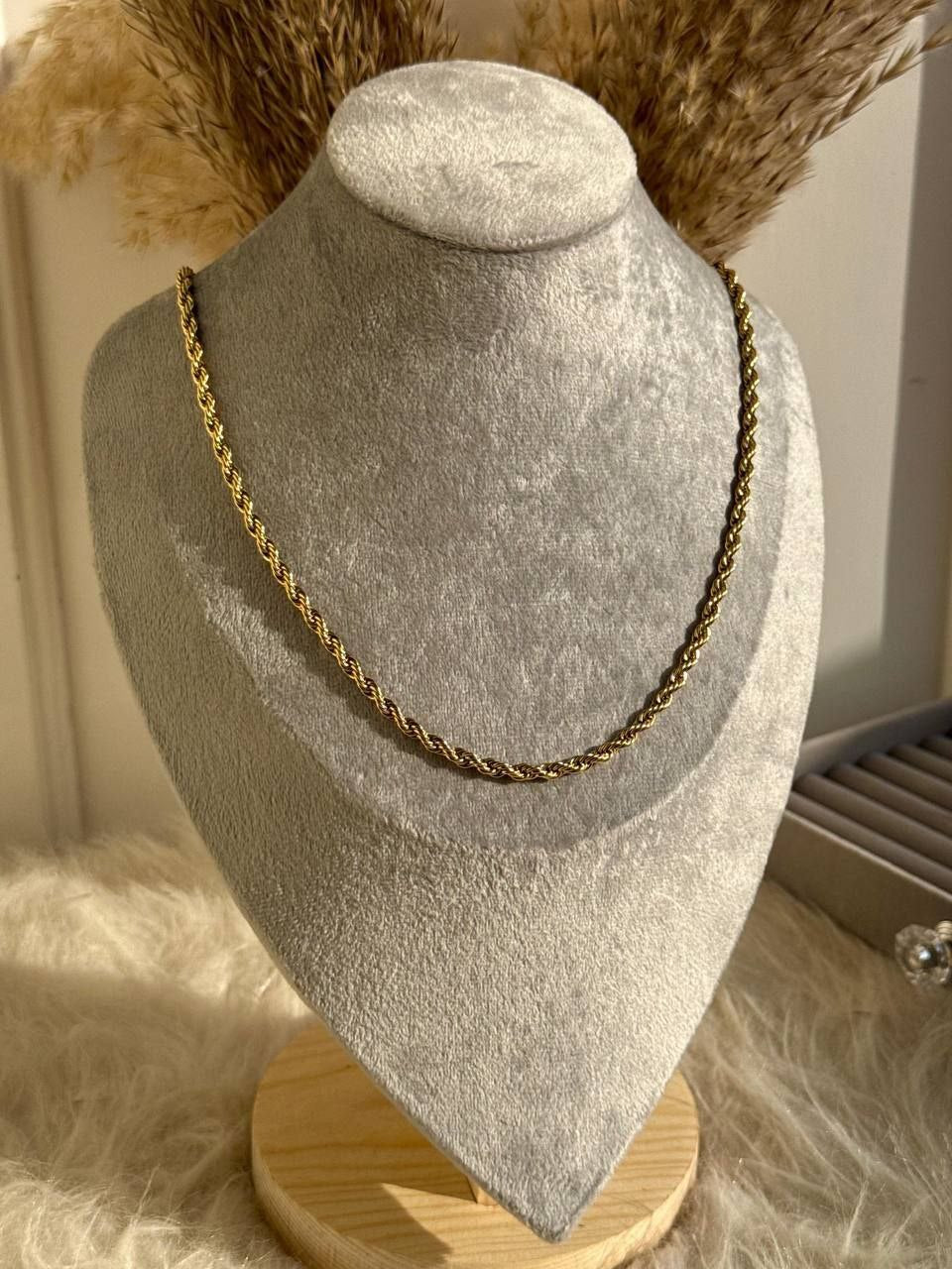Gold Rope Chain Necklace