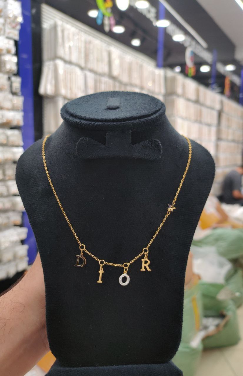 Letter Charm Choker Necklace