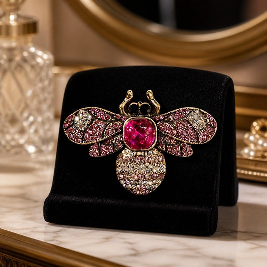 Crystal Bee Brooch