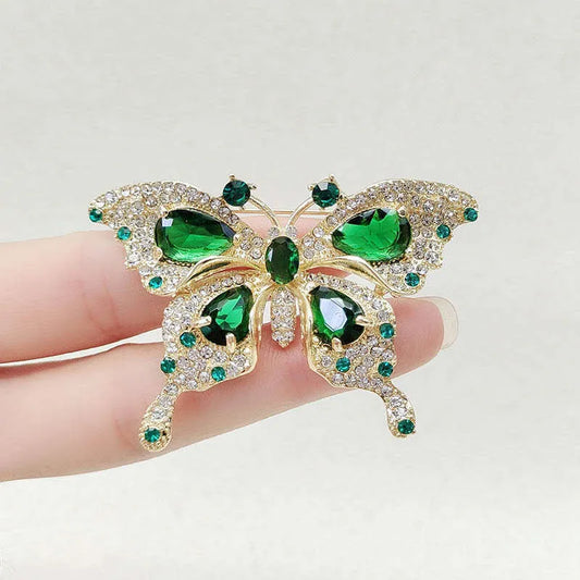 Emerald Butterfly Brooch