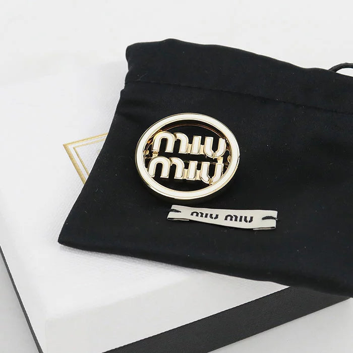 Miu Brooch Original mirror-finish stainless steel (stamped/branded)