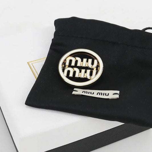 Miu Brooch Original mirror-finish stainless steel (stamped/branded)